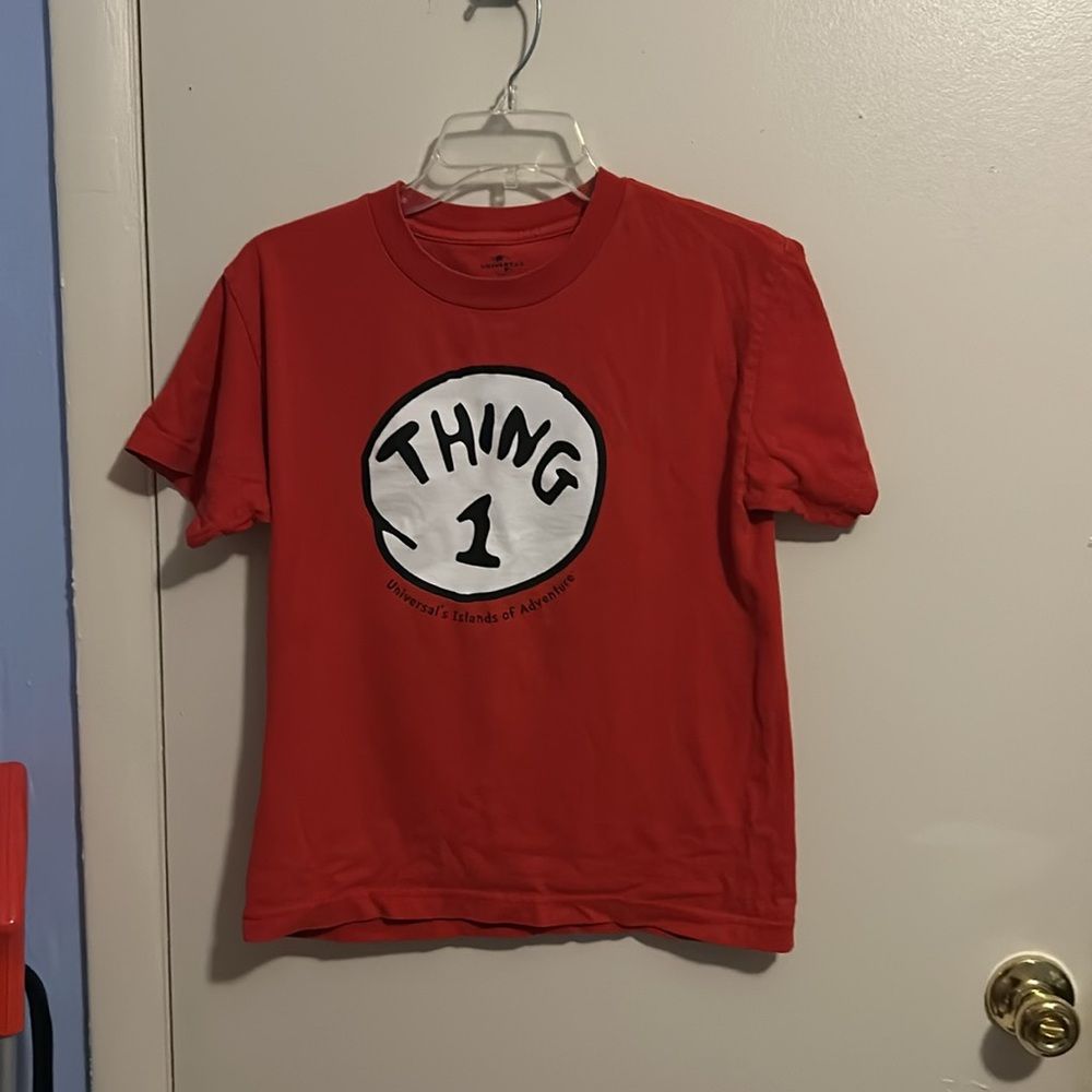 Universal Kids M Thing 1 Islands of Adventure Red and White Shirt